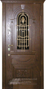 Парадная дверь №356 с отделкой Массив дуба - фото