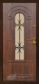 Дверь с ковкой №14 с отделкой МДФ ПВХ - фото №2