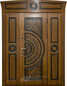 Парадная дверь №122 с отделкой Массив дуба - фото