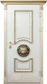 Парадная дверь №407 с отделкой Массив дуба - фото