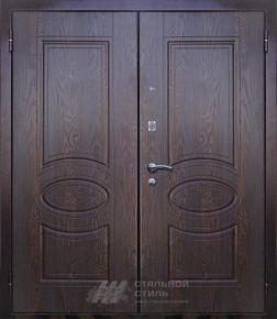 Парадная дверь №400 с отделкой Массив дуба - фото
