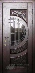 Парадная дверь №399 с отделкой Массив дуба - фото