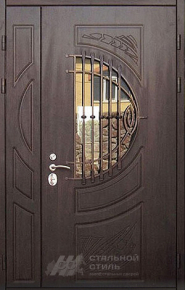 Парадная дверь №108 с отделкой Массив дуба - фото