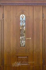 Парадная дверь №73 с отделкой Массив дуба - фото