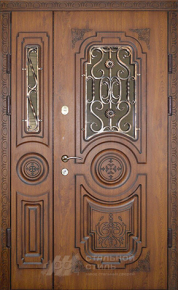 Парадная дверь №119 с отделкой Массив дуба - фото
