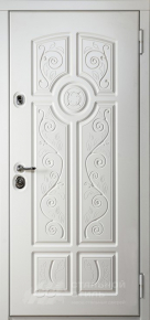 Белая входная дверь премиум класса (эмаль) с отделкой МДФ RAL - фото