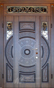 Парадная дверь №121 с отделкой Массив дуба - фото