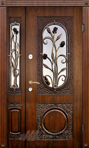 Парадная дверь №82 с отделкой Массив дуба - фото