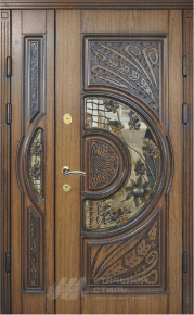 Парадная дверь №357 с отделкой Массив дуба - фото