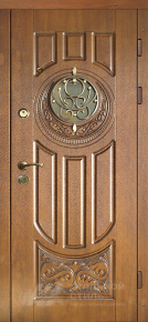 Парадная дверь №369 с отделкой Массив дуба - фото