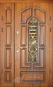 Парадная дверь №88 с отделкой Массив дуба - фото