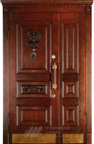 Парадная дверь №30 с отделкой Массив дуба - фото