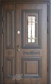 Парадная дверь №342 с отделкой Массив дуба - фото