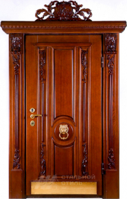 Парадная дверь №40 с отделкой Массив дуба - фото