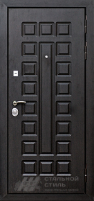 Входная дверь чёрная снаружи - белая внутри №46 с отделкой МДФ ПВХ - фото