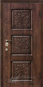 Парадная дверь №403 с отделкой Массив дуба - фото