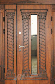 Парадная дверь №87 с отделкой Массив дуба - фото