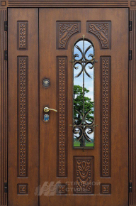 Парадная дверь №332 с отделкой Массив дуба - фото
