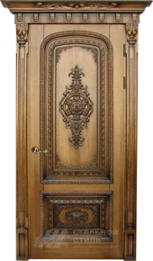 Парадная дверь №6 с отделкой Массив дуба - фото