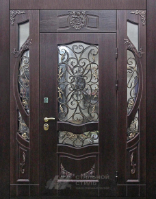 Парадная дверь №365 с отделкой Массив дуба - фото