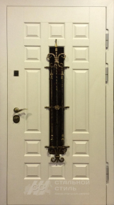 Парадная дверь №378 с отделкой Массив дуба - фото