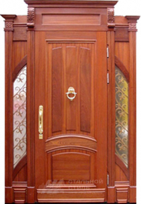 Парадная дверь №31 с отделкой Массив дуба - фото