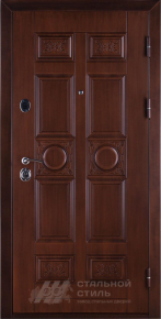 Парадная дверь №383 с отделкой Массив дуба - фото