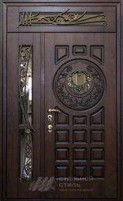 Парадная дверь №382 с отделкой Массив дуба - фото