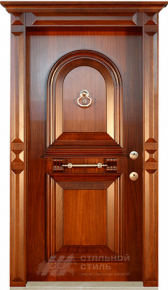 Парадная дверь №26 с отделкой Массив дуба - фото