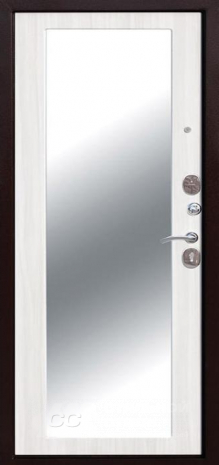 Дверь «Дверь с зеркалом №60» c отделкой МДФ ПВХ