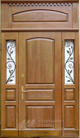 Дверь «Парадная дверь №43» c отделкой Массив дуба