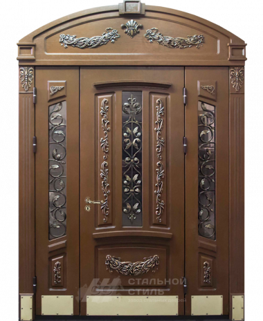 Дверь «Парадная дверь №48» c отделкой Массив дуба