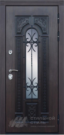 Дверь «Парадная дверь со стеклом №387» c отделкой Массив дуба