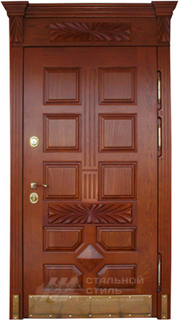 Дверь «Парадная дверь №19» c отделкой Массив дуба