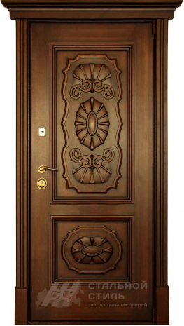 Дверь «Парадная дверь №363» c отделкой Массив дуба
