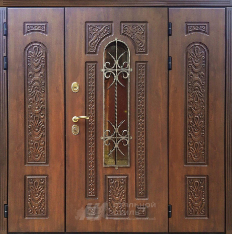 Дверь «Парадная дверь №384» c отделкой Массив дуба