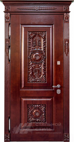 Дверь «Парадная дверь №61» c отделкой Массив дуба