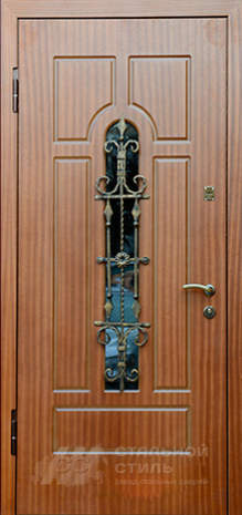 Дверь «Дверь с ковкой №19» c отделкой МДФ ПВХ